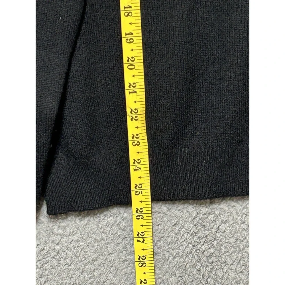 John Ashford‎ Mens Black Cashmere V-Neck Sweater Size Small Pullover